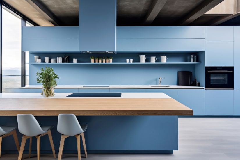 blue kitchen furniture