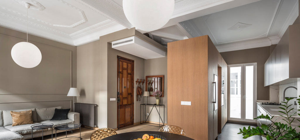 comedor sin iluminación