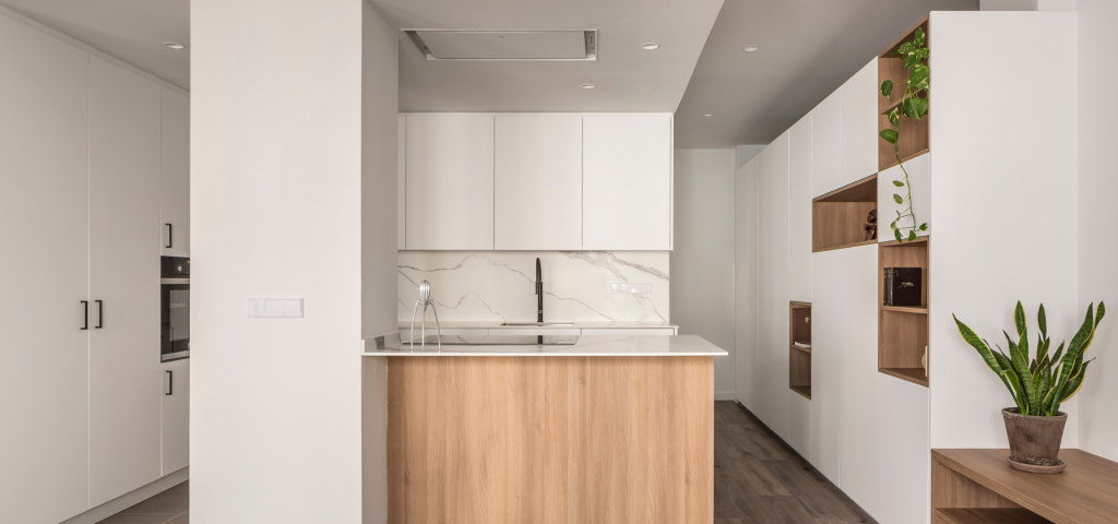 Cocina sin iluminación