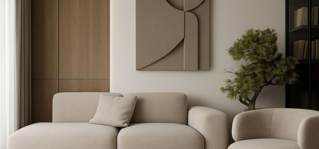 Ejemplo de diseño de minimalismo cálido en interiorismo